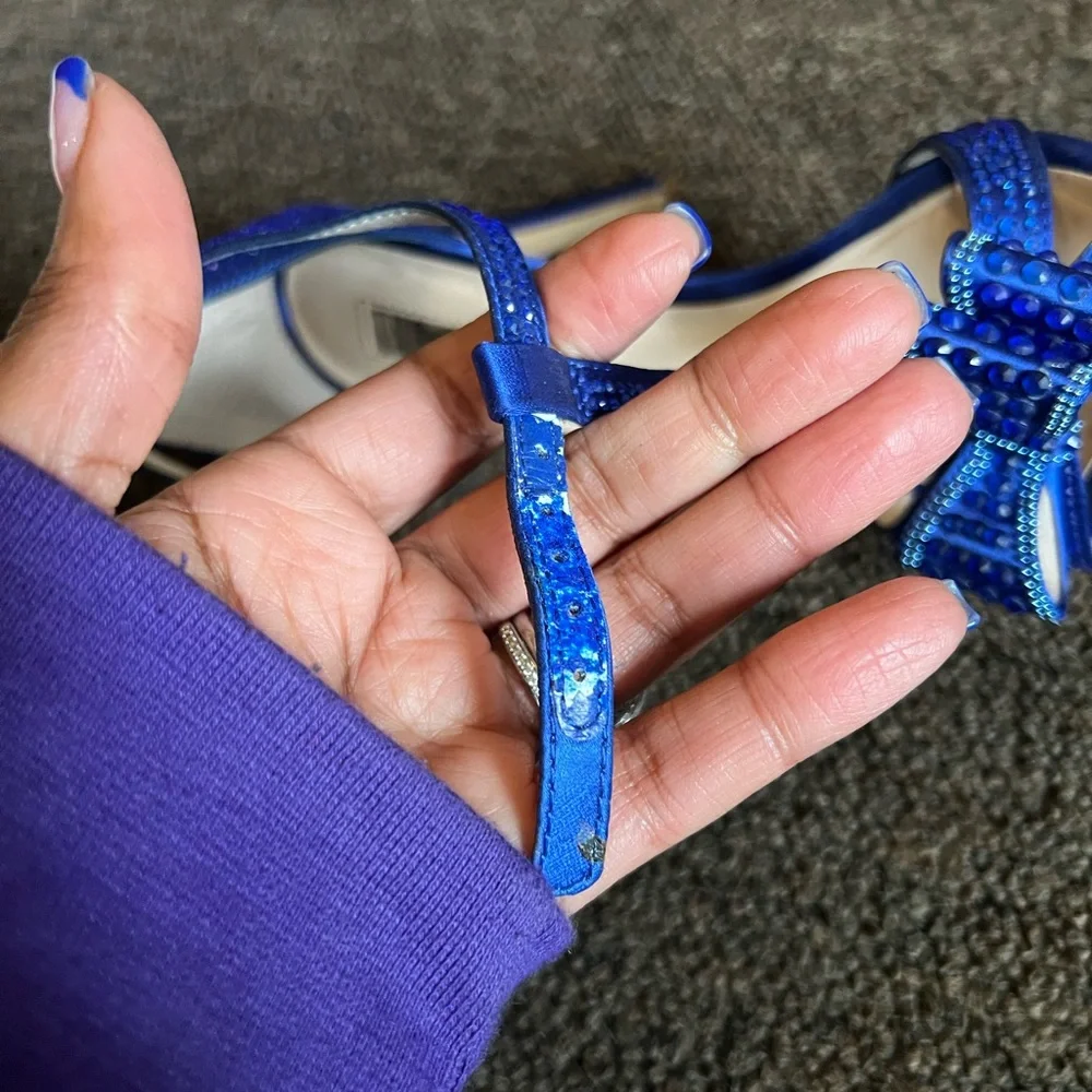 Inc T strap rhinestone bow heels - Picture 5 of 7